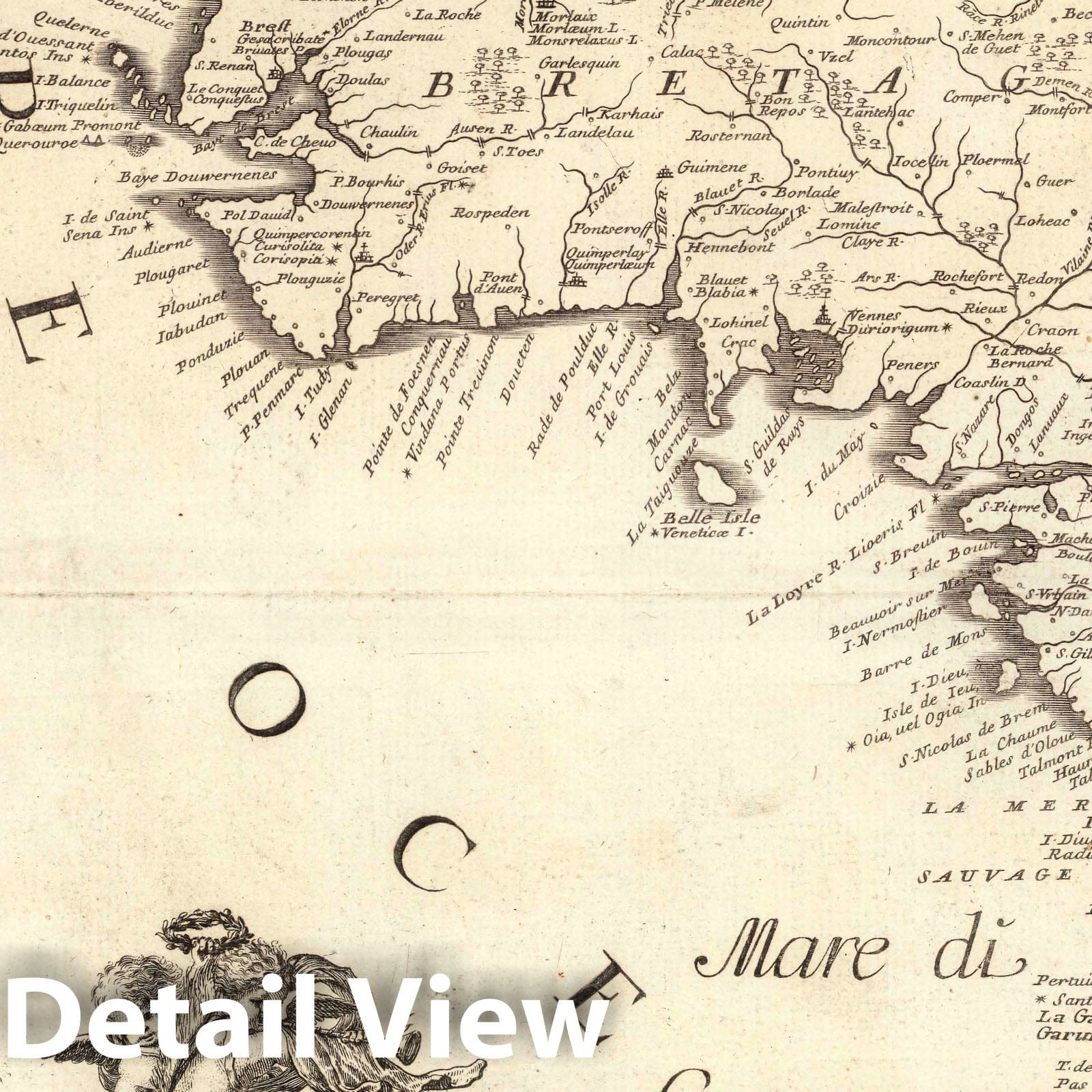 France, Ancient and Modern - Road Map, 1697 - Historical Map Print