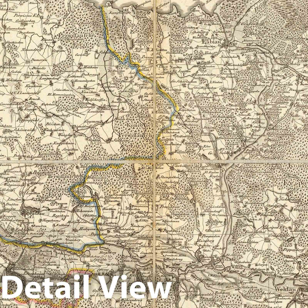 Historic Map : Prussia , Germany, Litthauen ; Ost-Preussen. No. 6 1802 , Vintage Wall Art