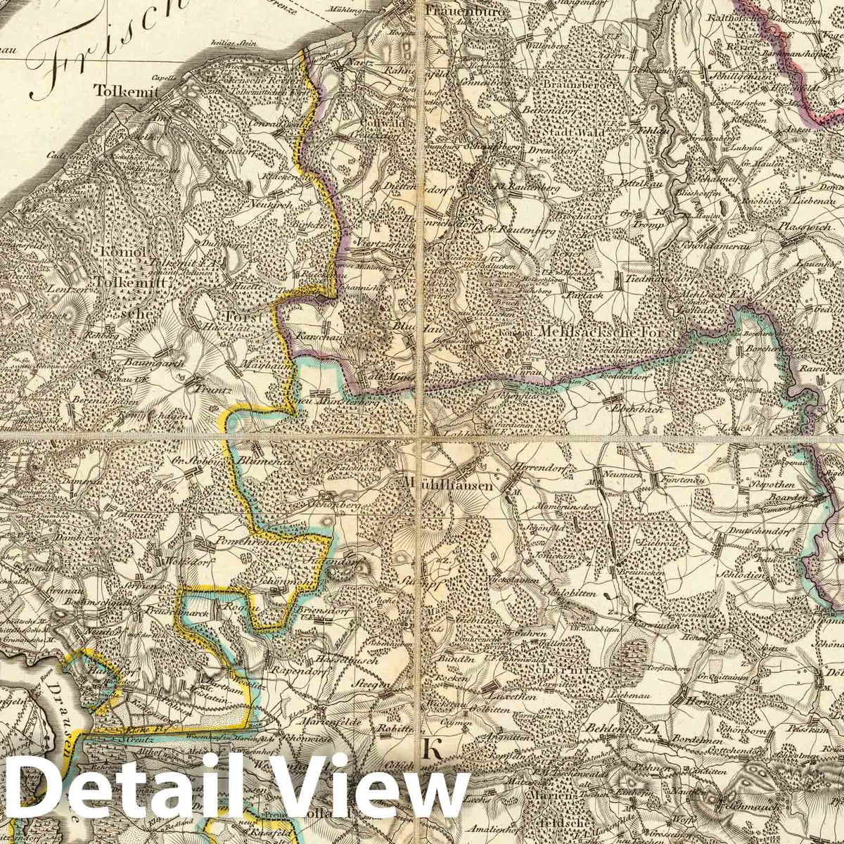 East Prussia, West Prussia, and Lithuanian Prussia - Plate No. 10, 1810 Historical Map Print