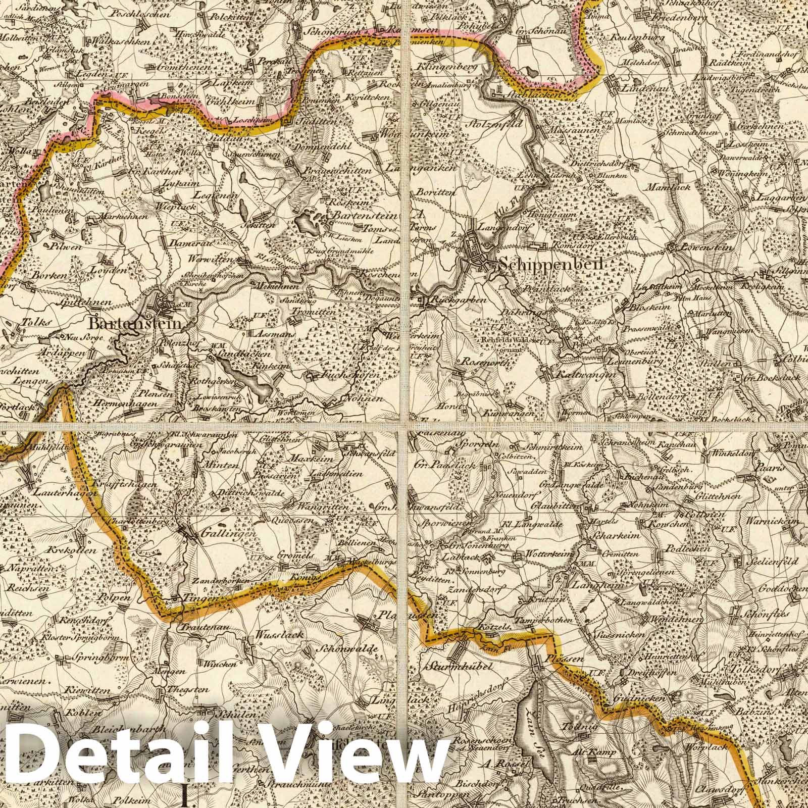 East Prussia, West Prussia, and Lithuania - Plate No. 11, 1804 Historical Map Print