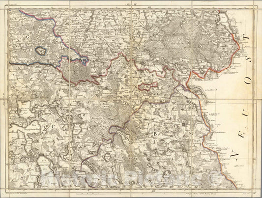 East Prussia, West Prussia & Lithuania - Plate No. 12, 1804 - Historical Map Print