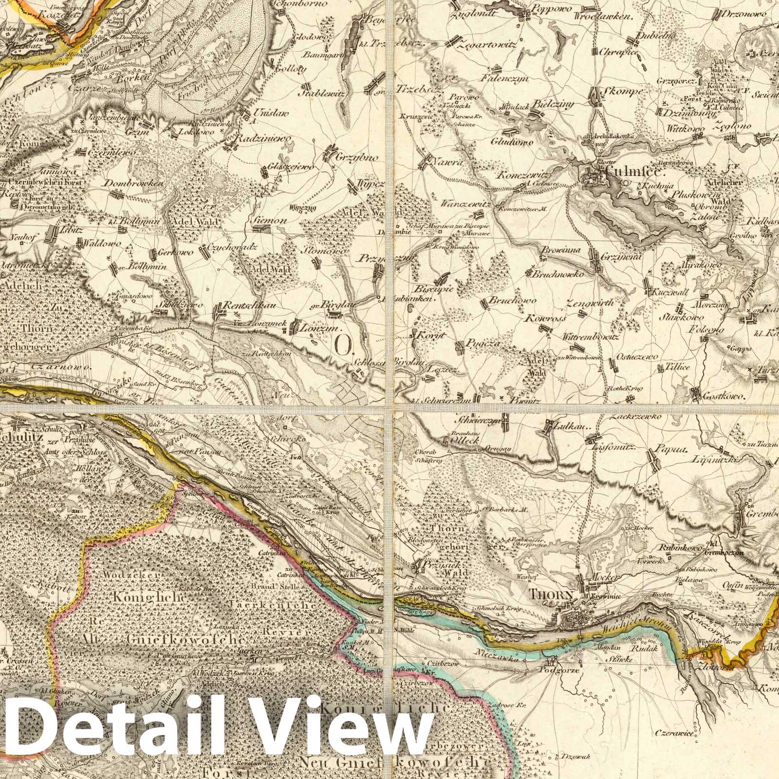 East Prussia, Lithuania and West Prussia - Section No. 21, 1810 - Historical Map Print