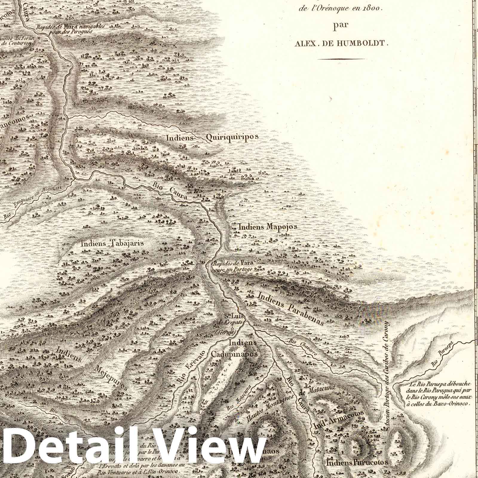 Caura River, Venezuela - Nautical Chart, 1816 - Historical Map Print