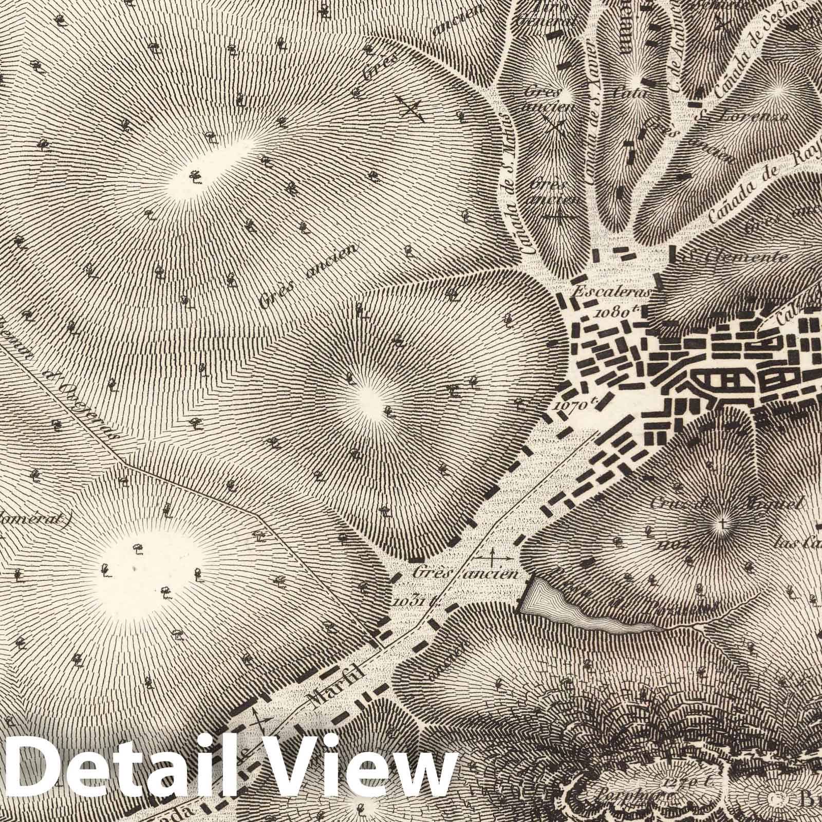 Guanajuato, Mexico - Geodetic Survey, 1817 - Historical Map Print