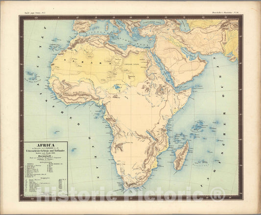 Historic Map : World Atlas Map, No. 30. Africa. 1850 - Vintage Wall Art