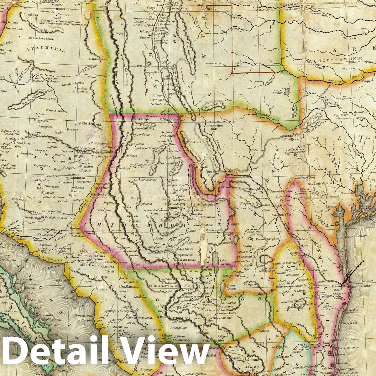 United States of Mexico - Road Map, 1826 - Historical Map Reproduction