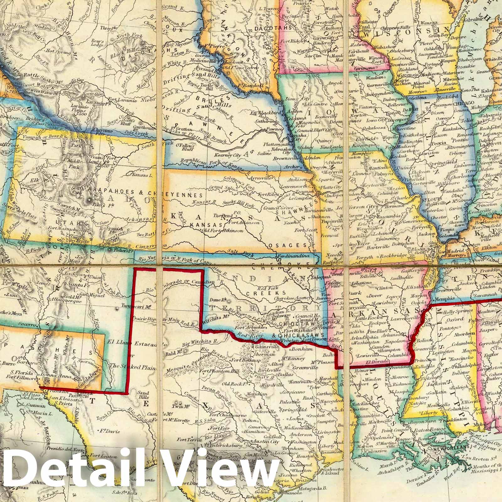 United States - Military Map, 1861 - Historical Map Print