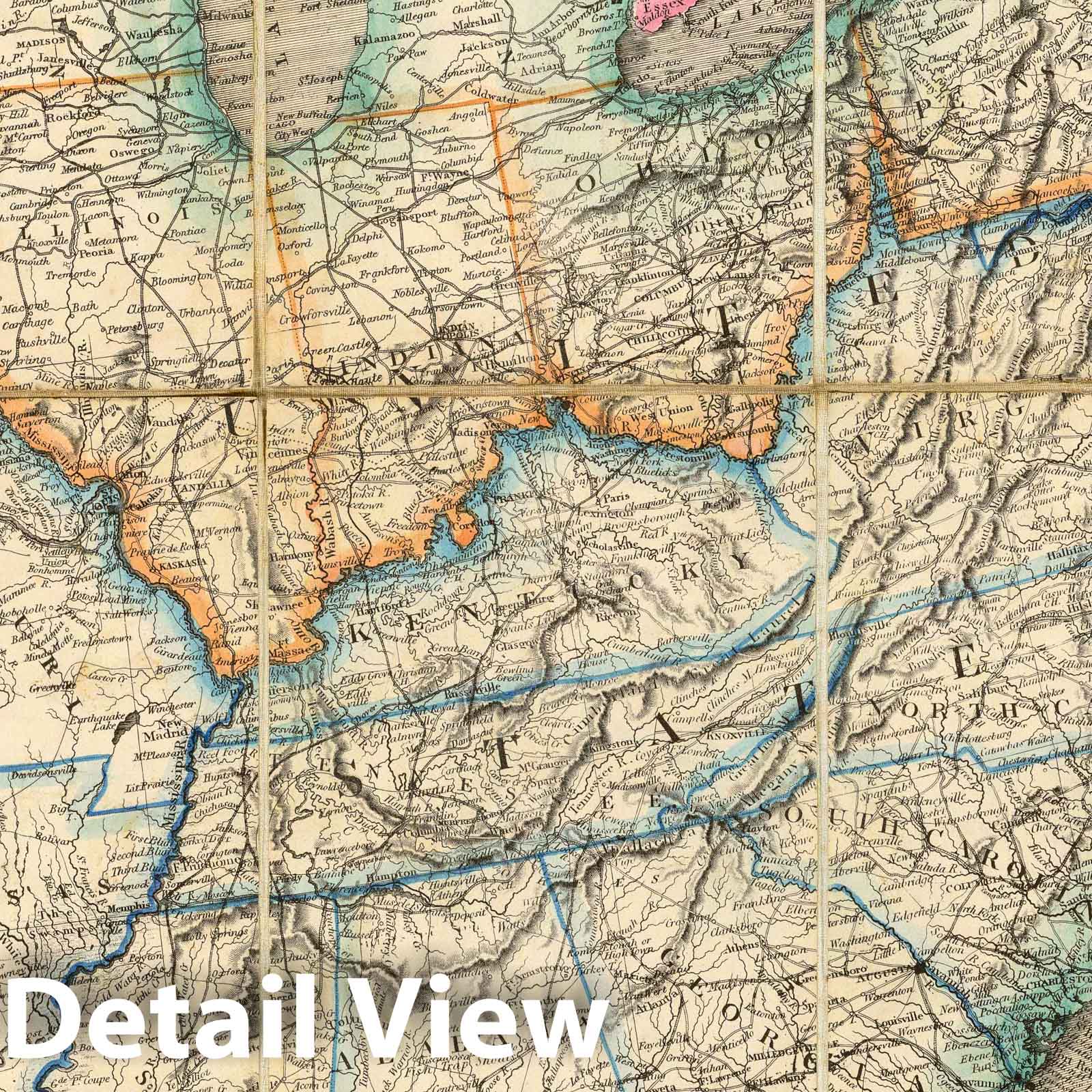 Civil War: United States Military Positions, 1861 - Historical Map Print