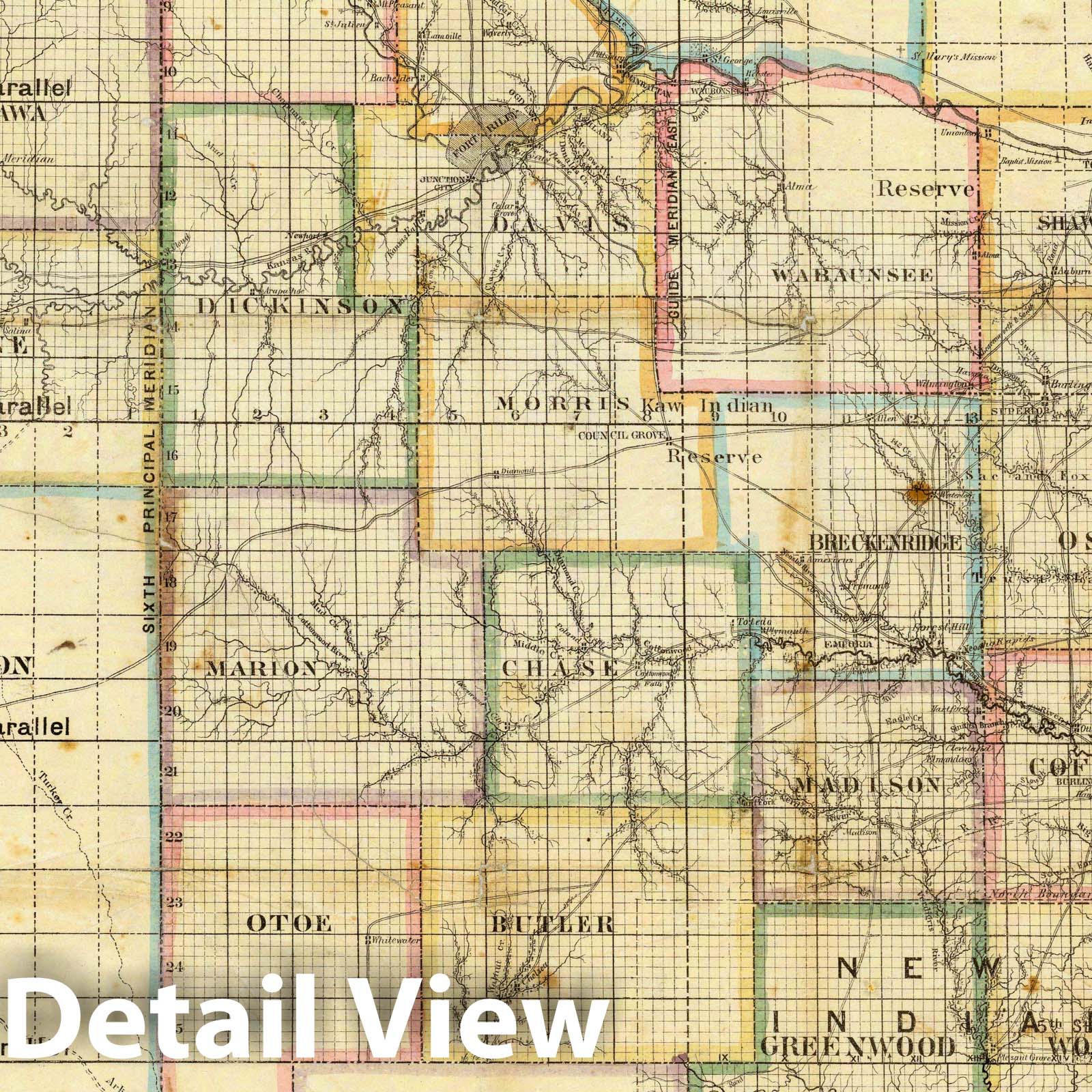 Historic Map : Pocket Map, Kansas And The Gold Mines. 1862 - Vintage Wall Art