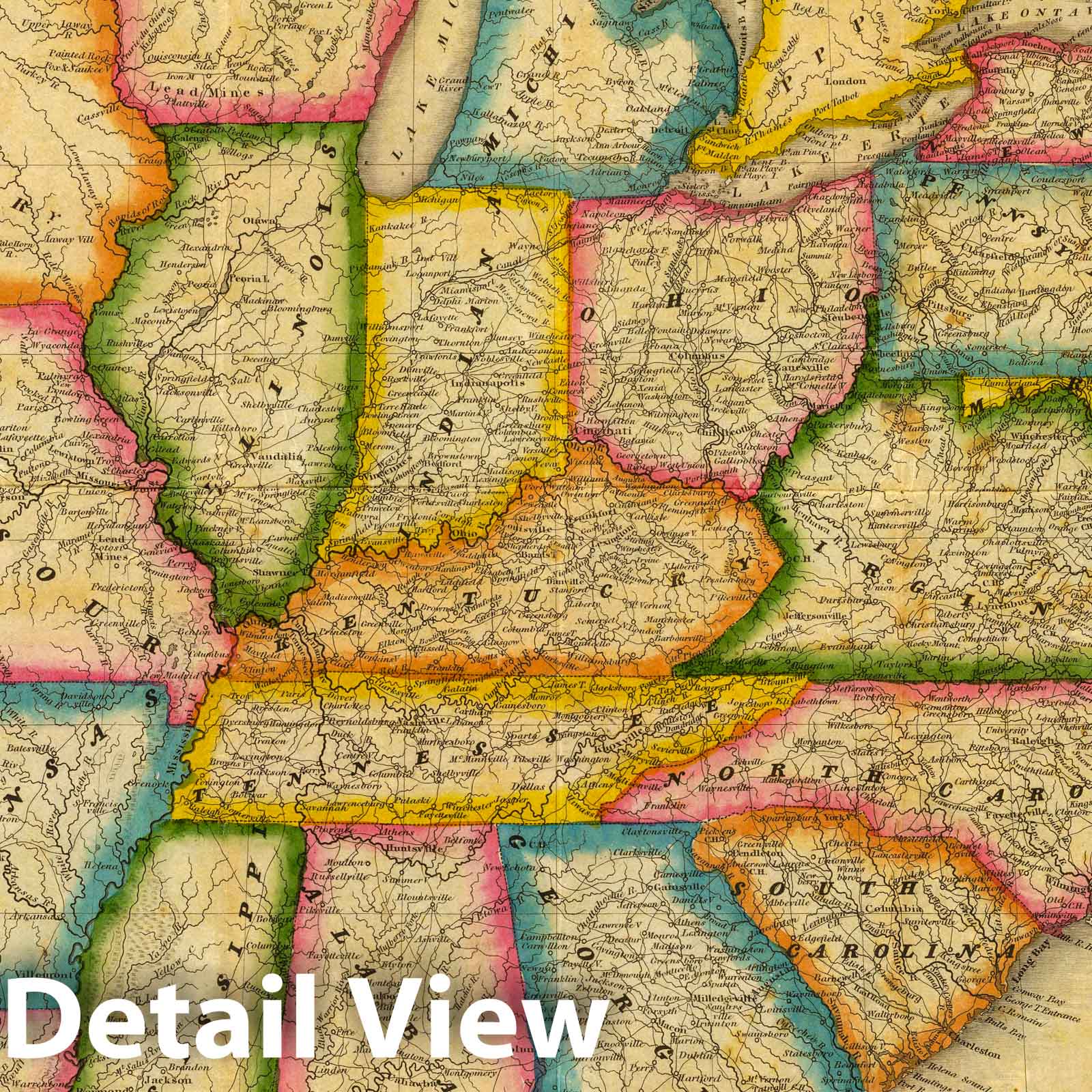 United States, 1833 - Historical Map Print by David H. Burr