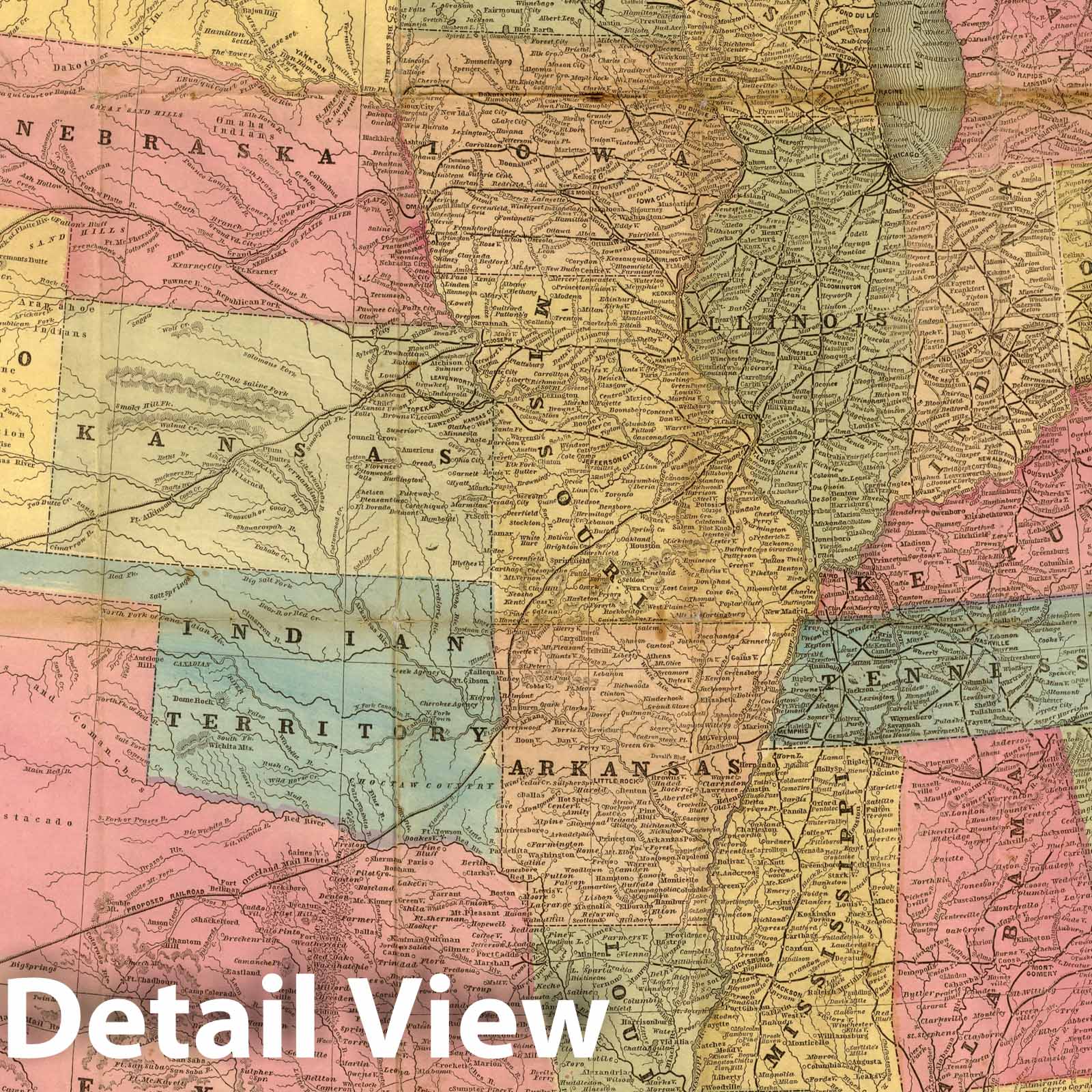 United States, British Provinces, Mexico, Central America - Railroad Map, 1867
