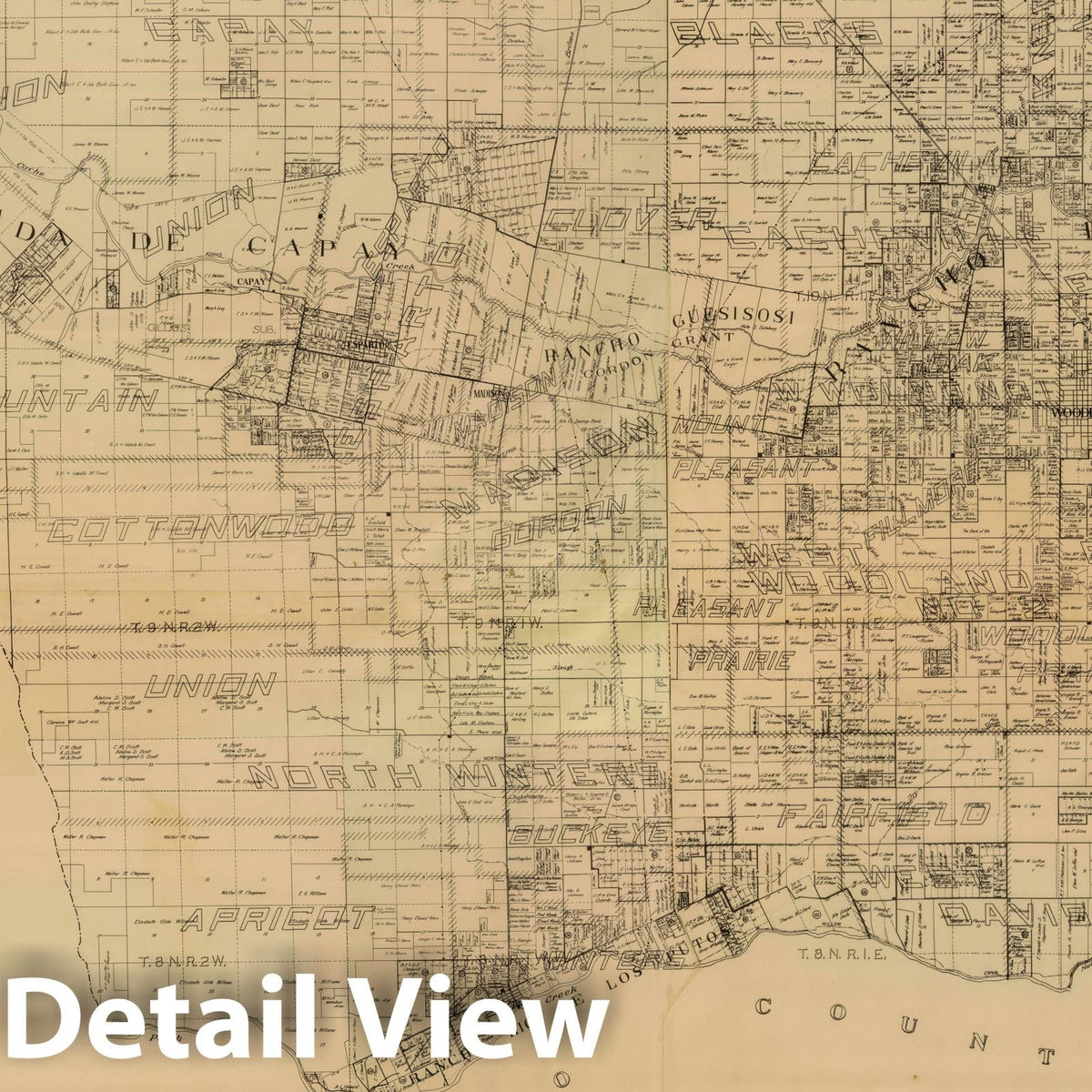 Yolo County, California - Survey Map, 1939 - Historical Map Print