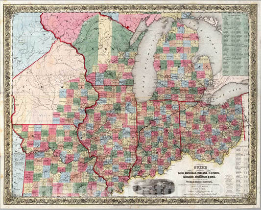 Historic Map : Guide Book, The Western Tourist Or Emigrant's Guide 1845 - Vintage Wall Art