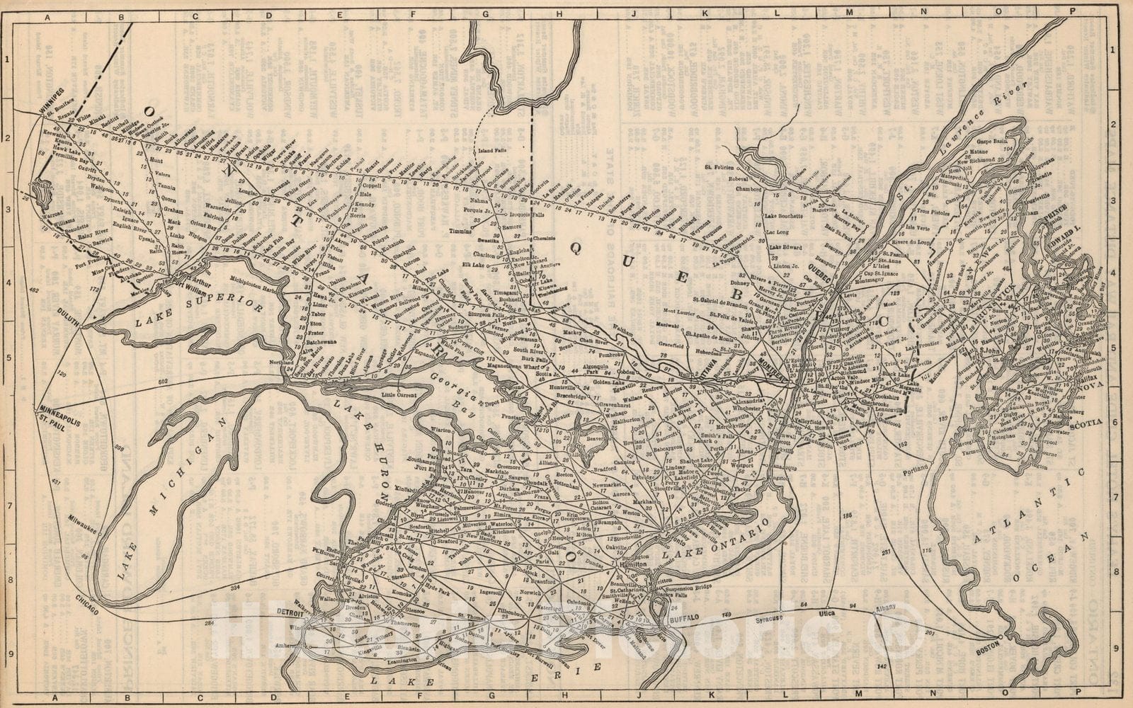 Historic Map : Ontario, Guide Book, Ontarion 1934 , Vintage Wall Art