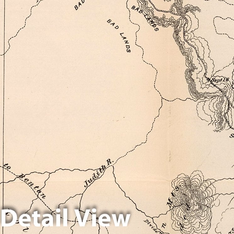 Judith Basin, Montana - Geologic Map, 1876 - Historical Map Print
