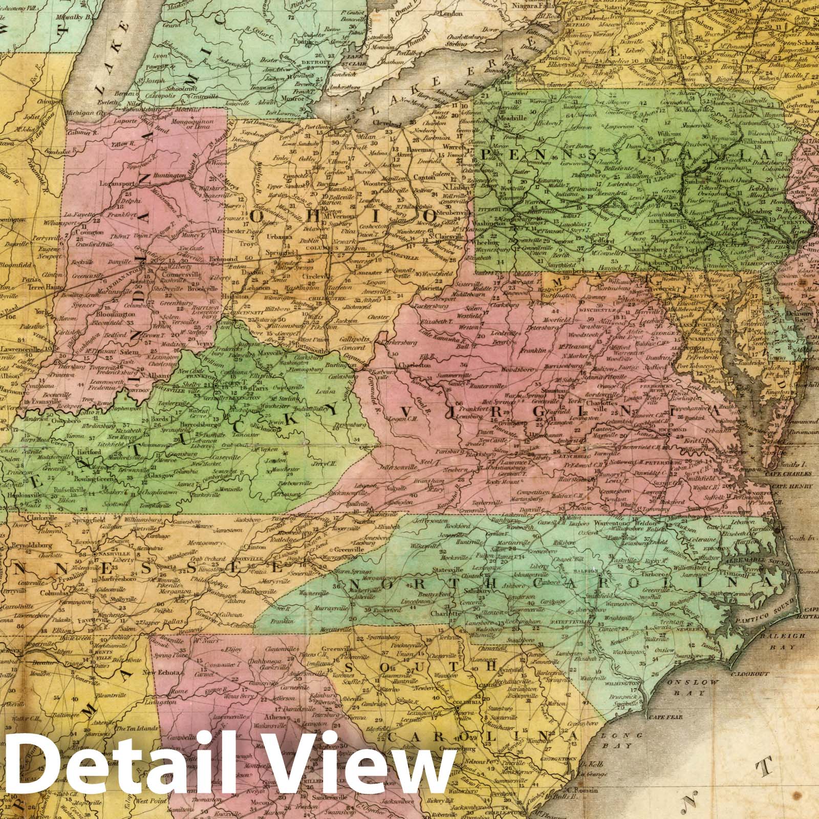 United States - Railroad Map, 1838 - Historical Map Print