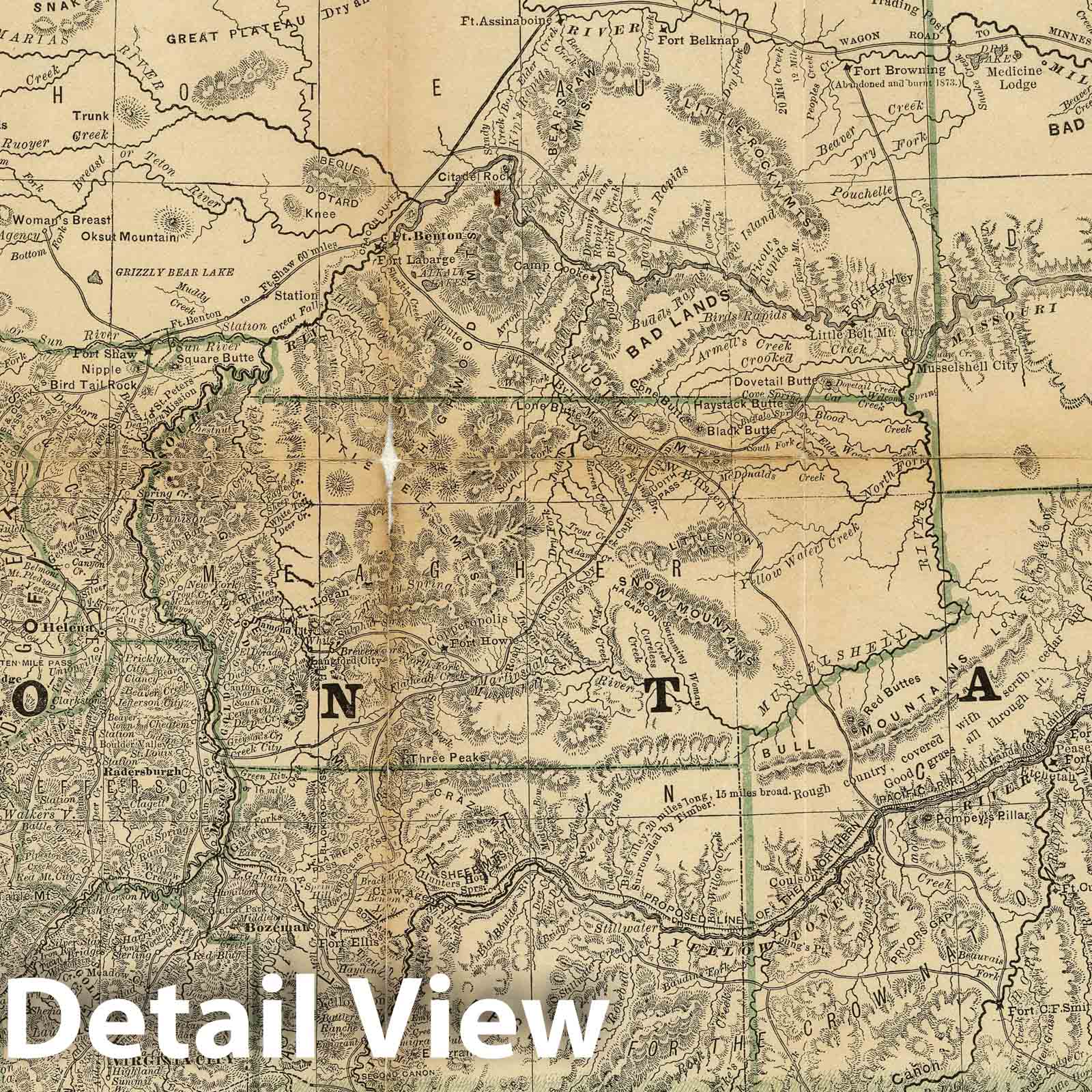 Rand, McNally & Co.'s Montana - Railroad Map, 1879