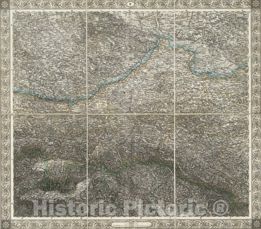 Historic Map : Slovakia; Poland; Ukraine, Central Europe Case Map, Sheet IV: Karte Des Oesterreichischen Kaiserstaates. 1856 , Vintage Wall Art