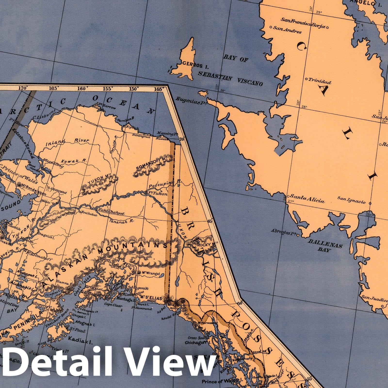 Alaska - U.S. Public Survey - Map 13, 1878 - Historical Map Print