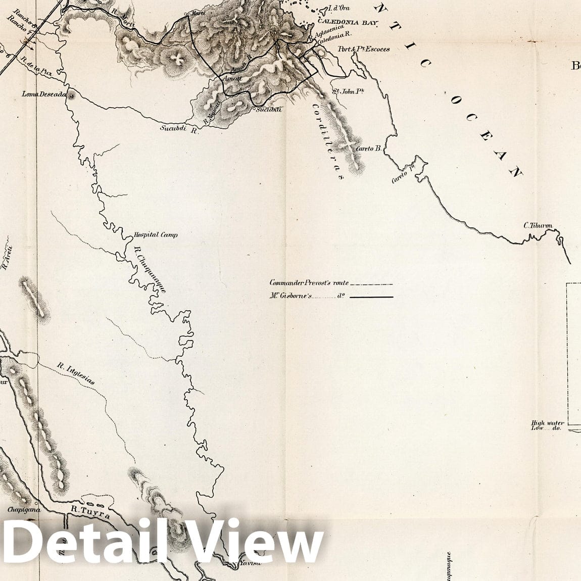 Isthmus of Darien - Railroad Map, 1866