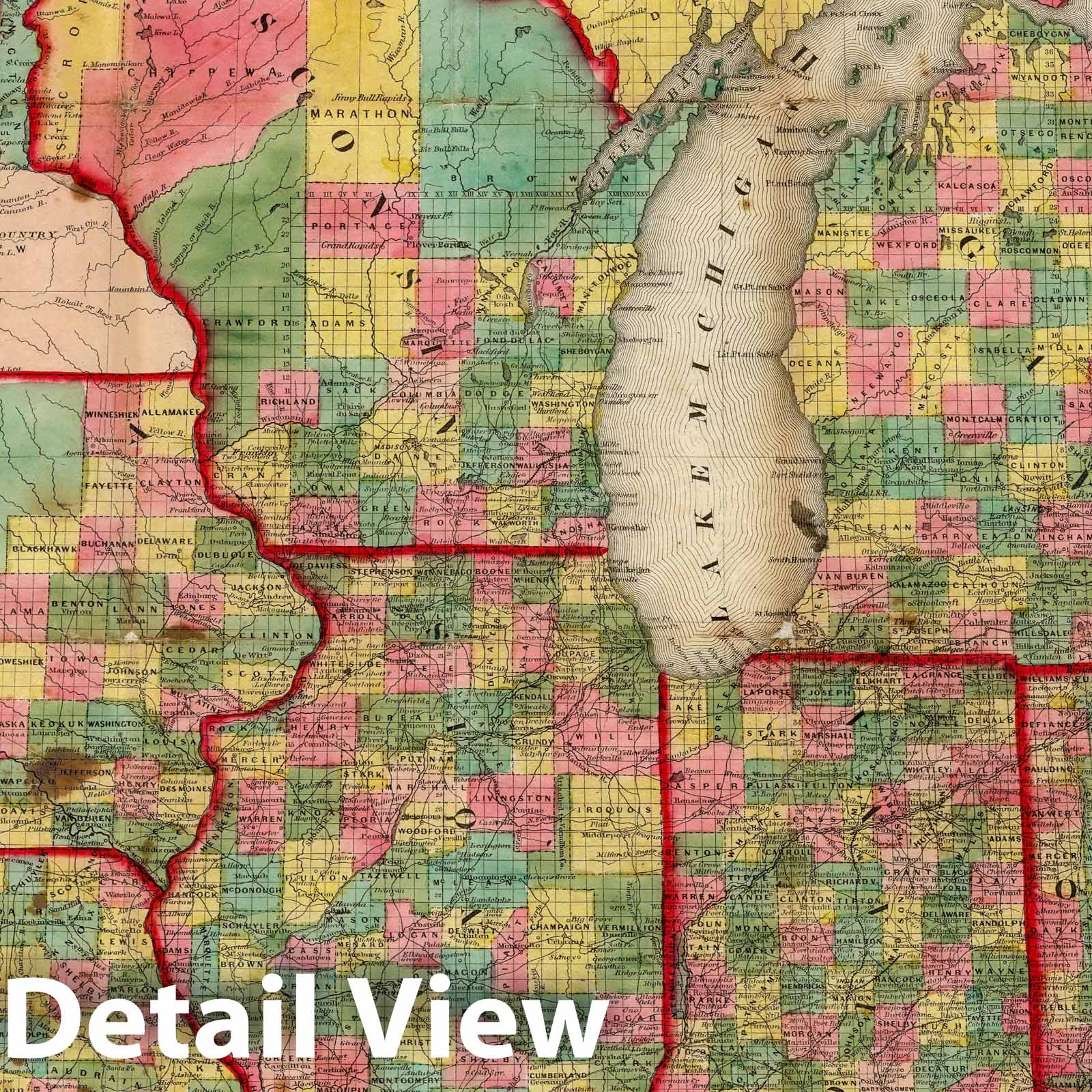 Historic Map : Map of the Western States, 1851 - Vintage Wall Art