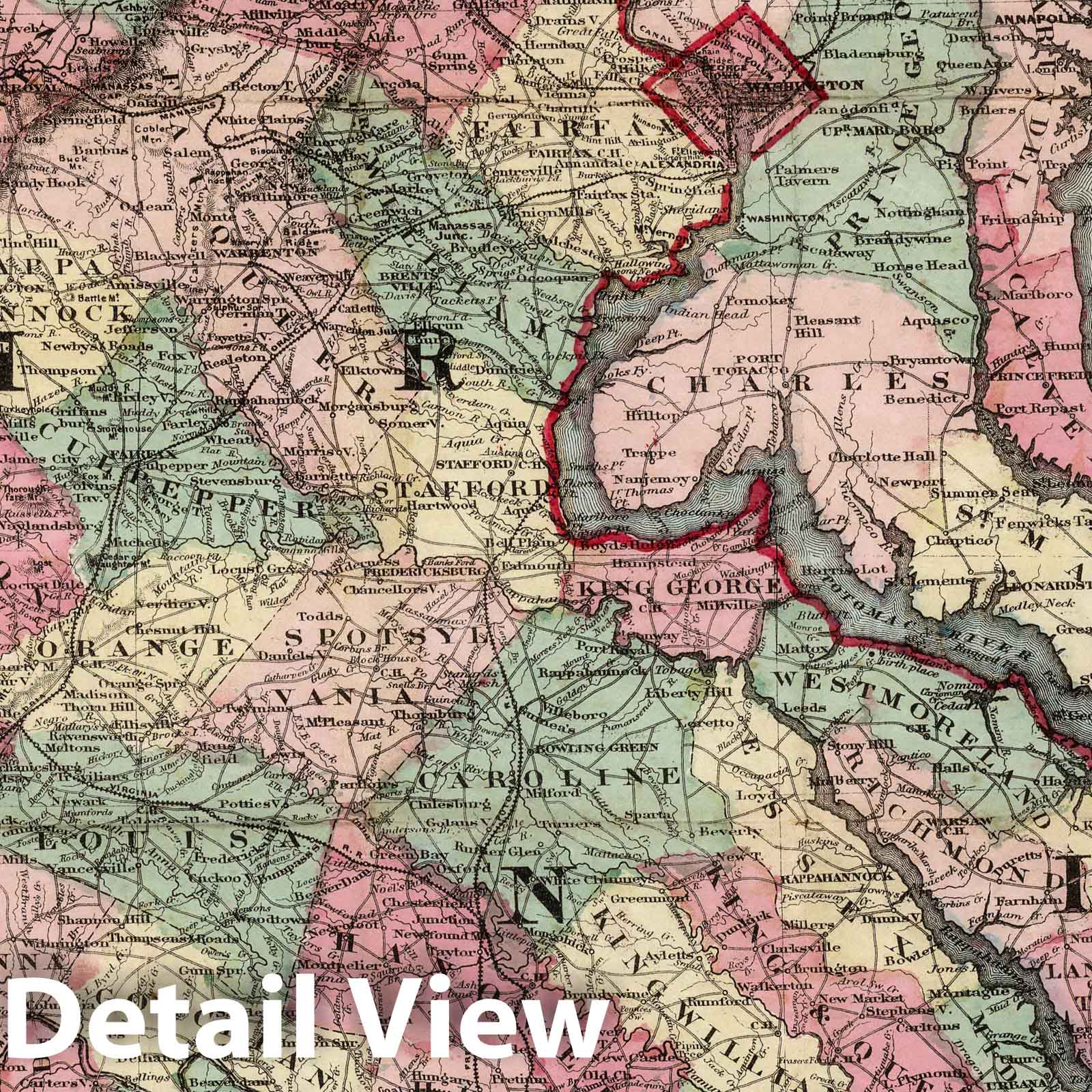 Civil War: Virginia and Maryland - Military Map, 1861
