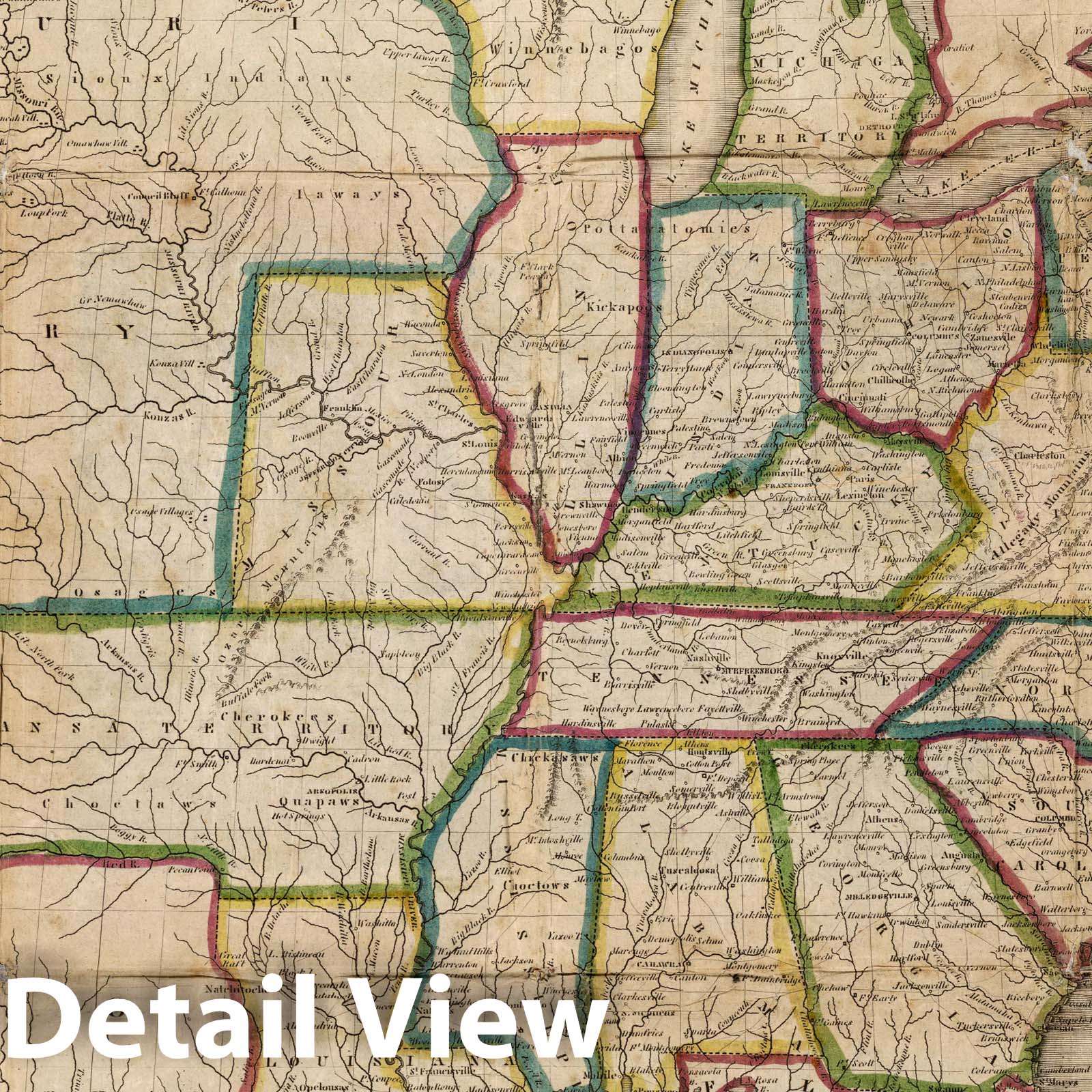 United States Map 1826 - Historical Map Print