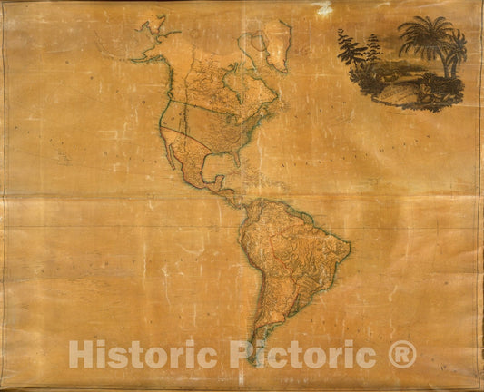 America - River Map, 1812 - Arrowsmith Historical Map Reproduction