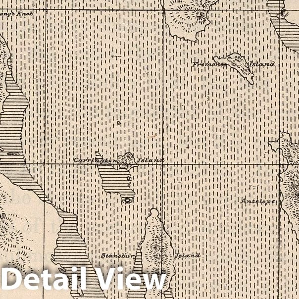 Great Salt Lake, Utah 1879 Topographic Map - Historical Print