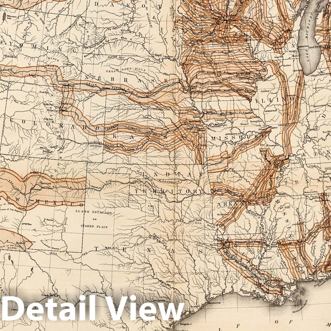 United States - Railroad Map, 1878 - Historical Map Print