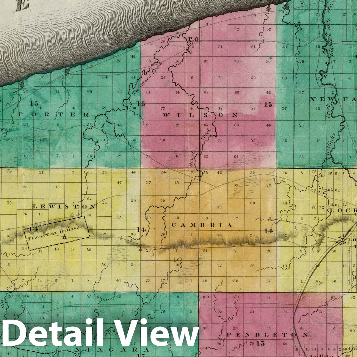 Niagara County, New York 1829 Historical Map Print