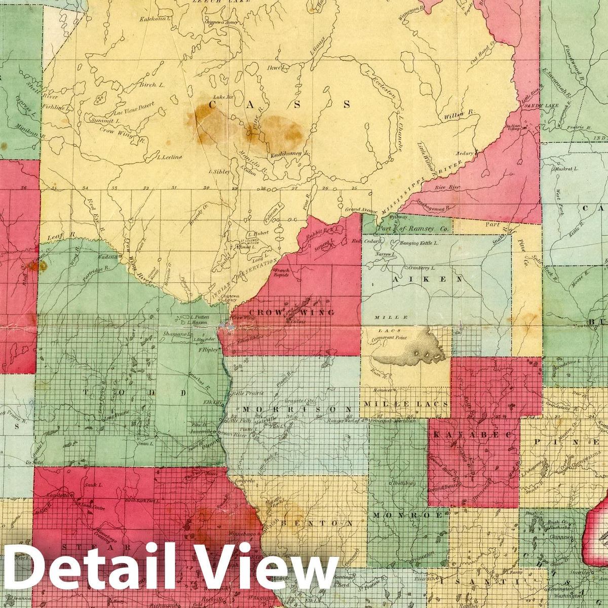 Minnesota and Northwestern Wisconsin, 1860 - Historical Map Print