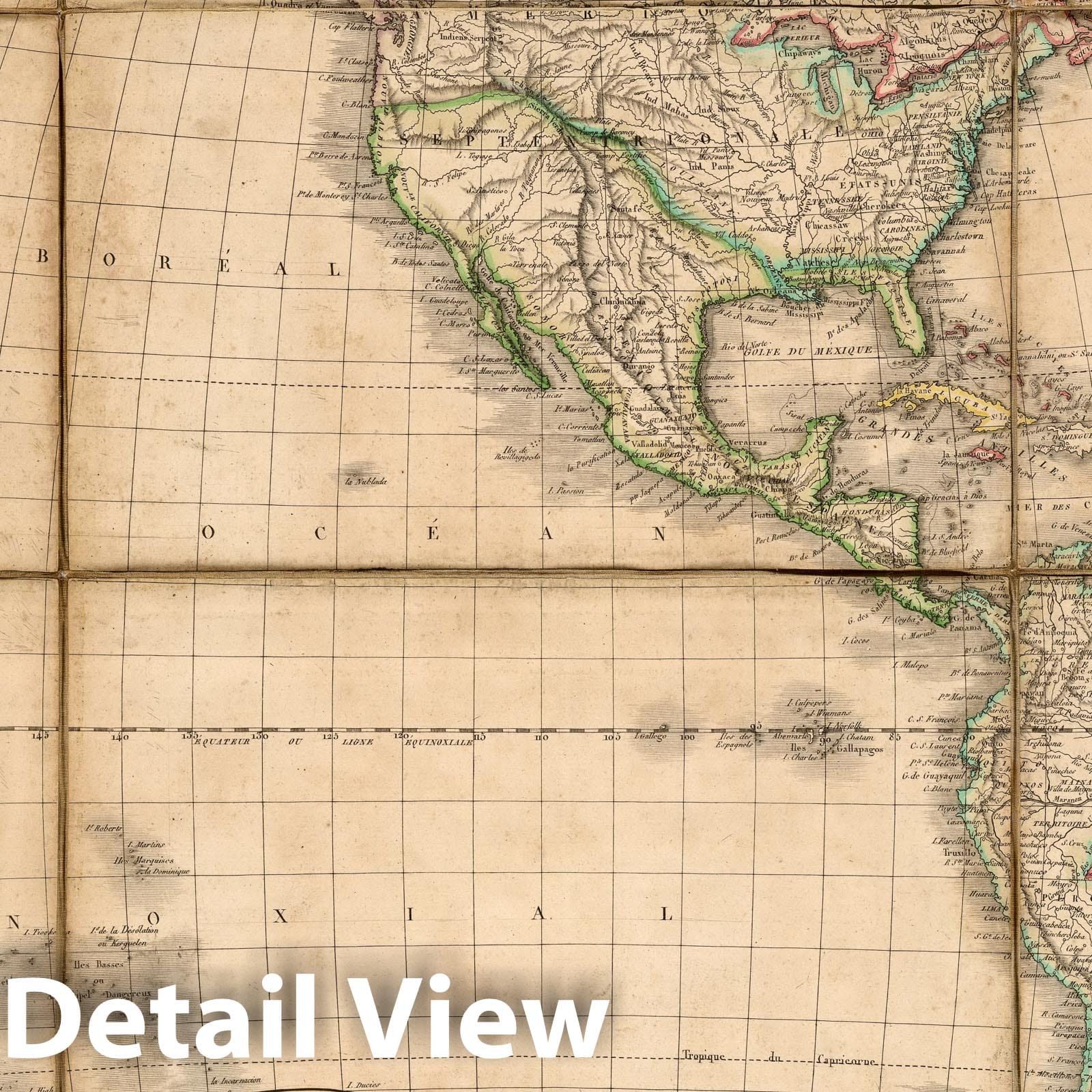 South America - River Map, 1816 - Historical Map Print