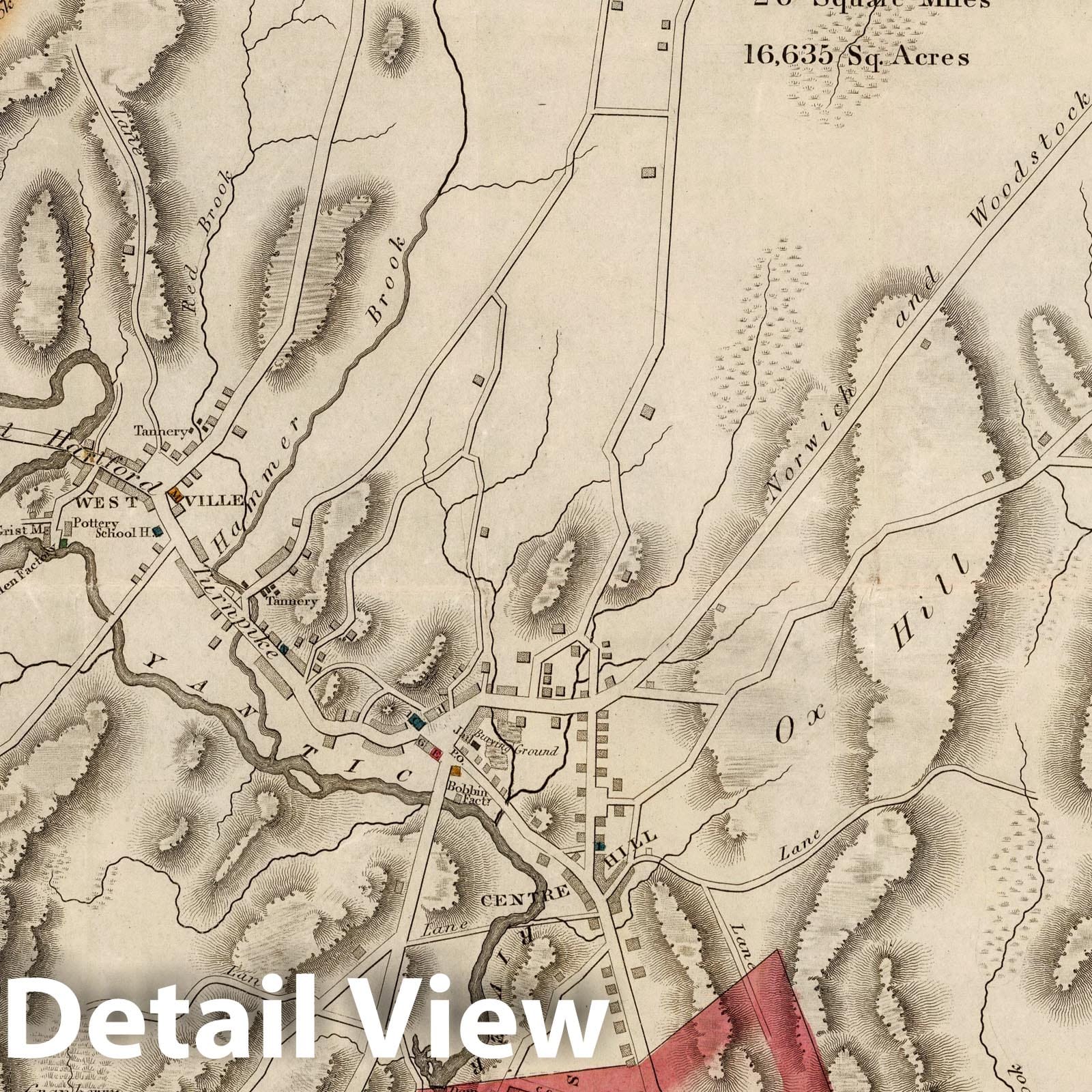 Norwich - Survey Map, 1833 - Historical Map Print