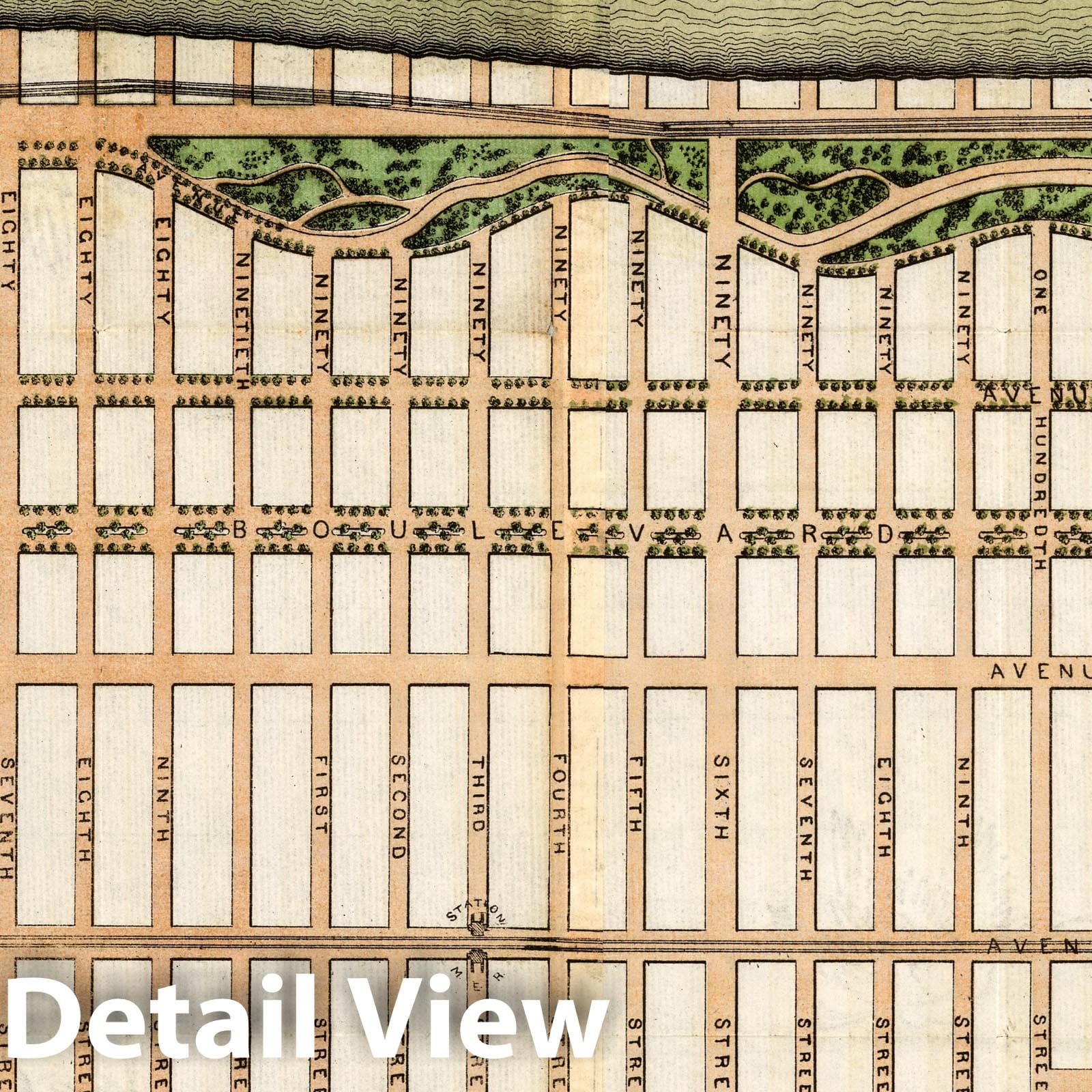West End Plateau - New York City, 1879 - Historical Map Print