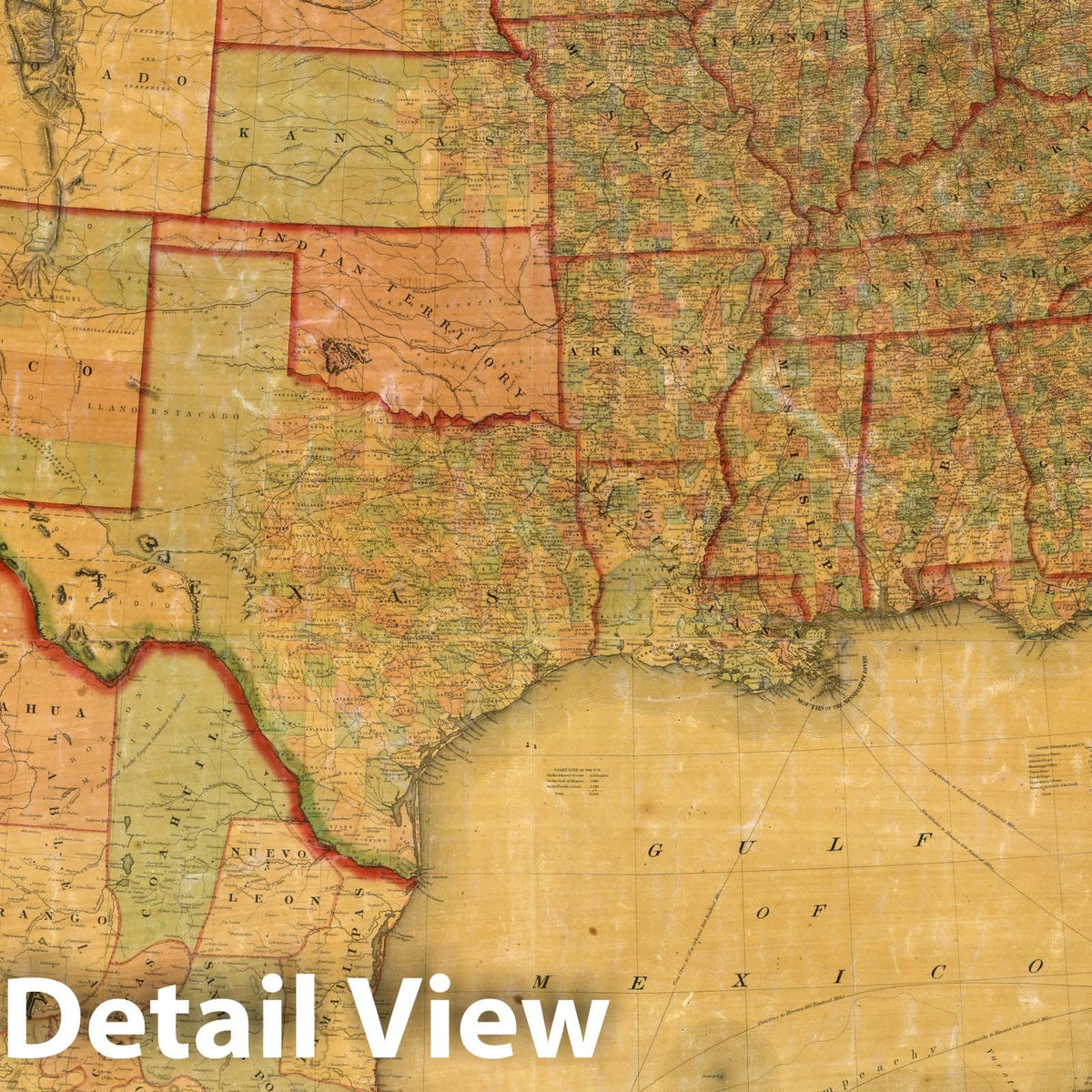 United States - Geologic Map, 1862 - Historical Map Print