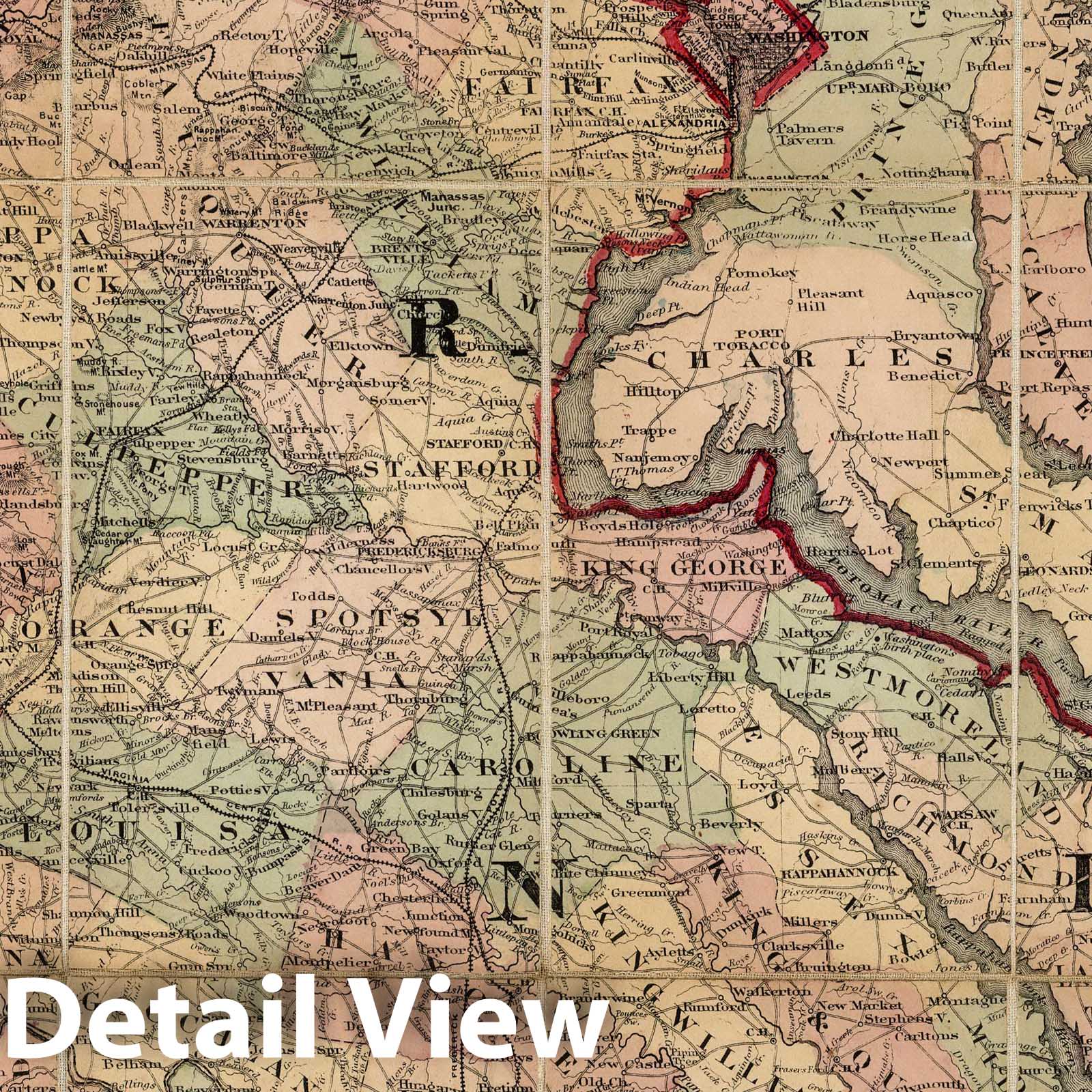 Civil War: Virginia and Maryland - Military Map, 1862 - Historical Map Print
