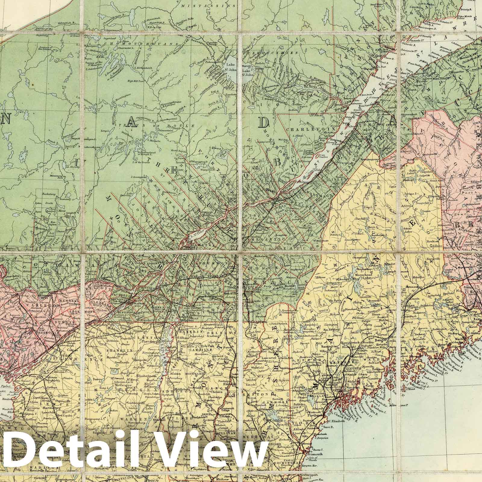 Canada 1870 Historical Map Print