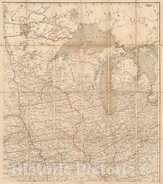 Historic Map : Case Map, U.S. West of Mississippi R. 3. 1879 - Vintage Wall Art