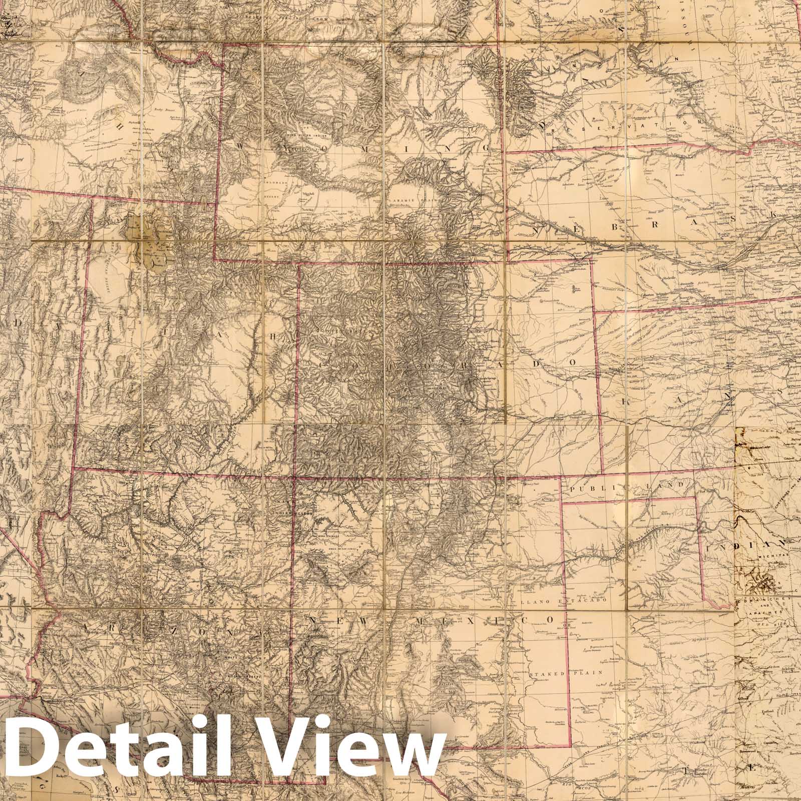 United States West of the Mississippi River with Alaska, 1879 - Historical Map Print