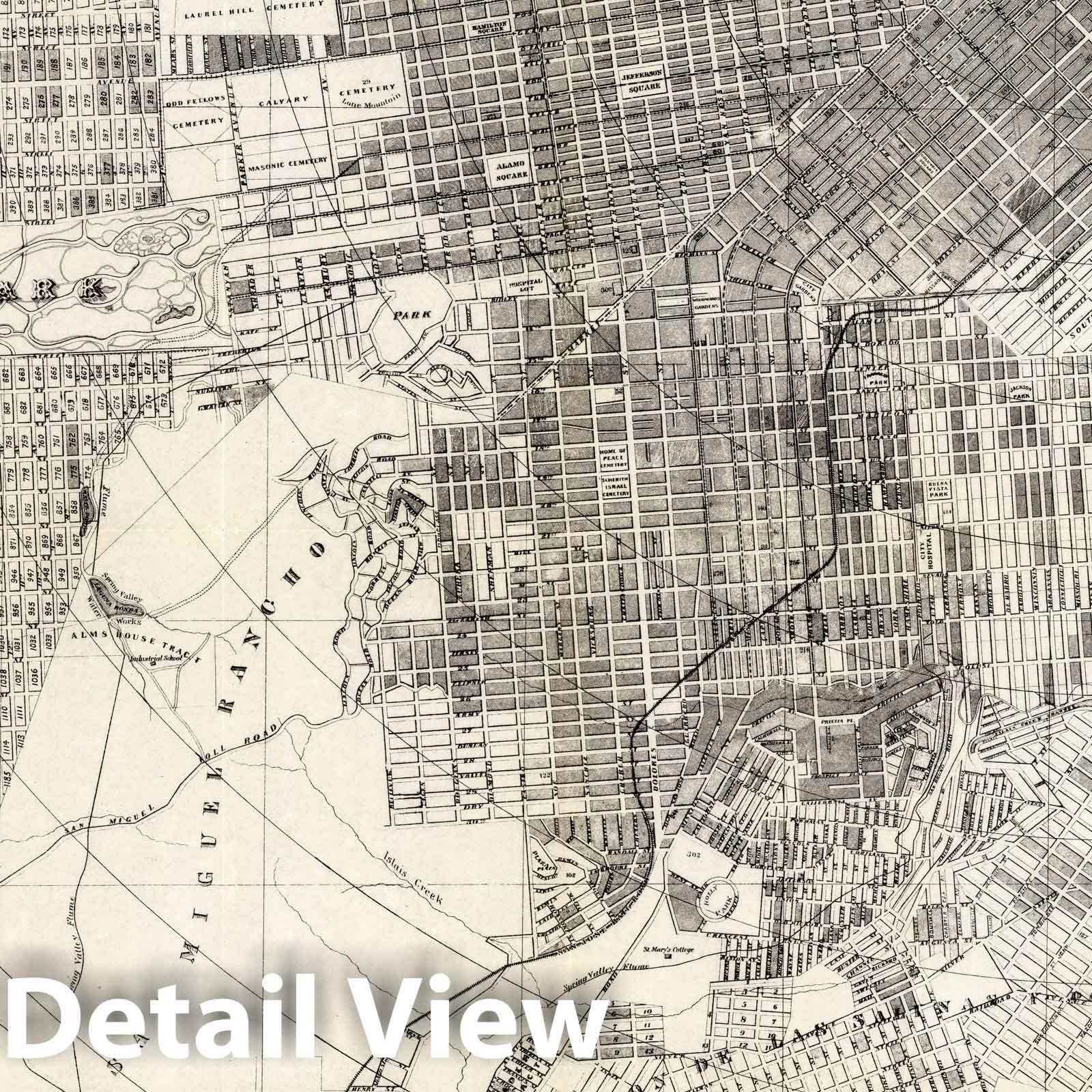 San Francisco, California 1887 - Bancroft's Official Guide Map
