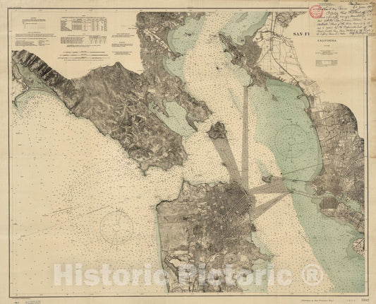 San Francisco Entrance Nautical Chart 1903 - Historical Map Print