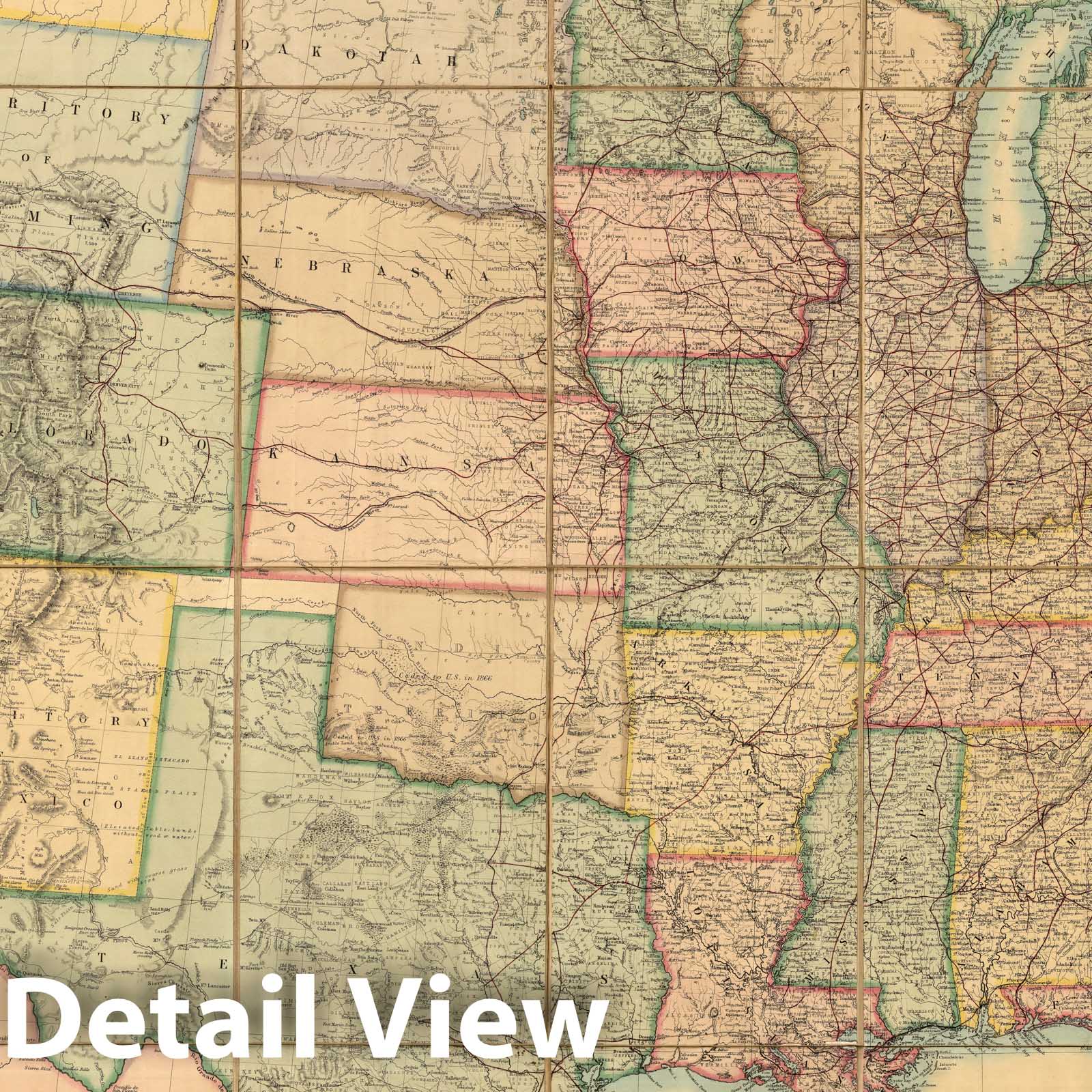 Historic Map : Case Map, United States and Canada. 1875 - Vintage Wall Art