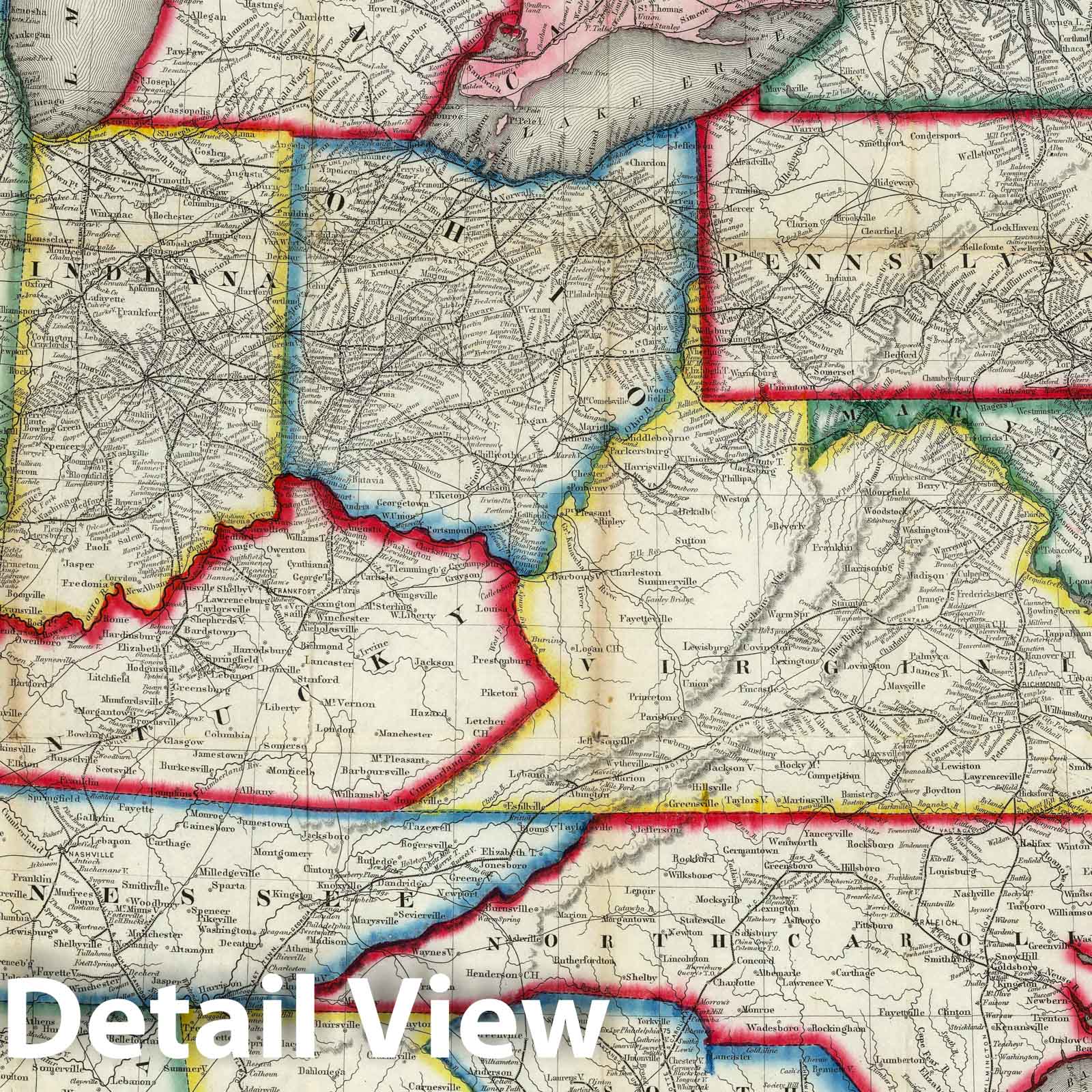 United States Railroad Map, 1860 - Historical Map Print