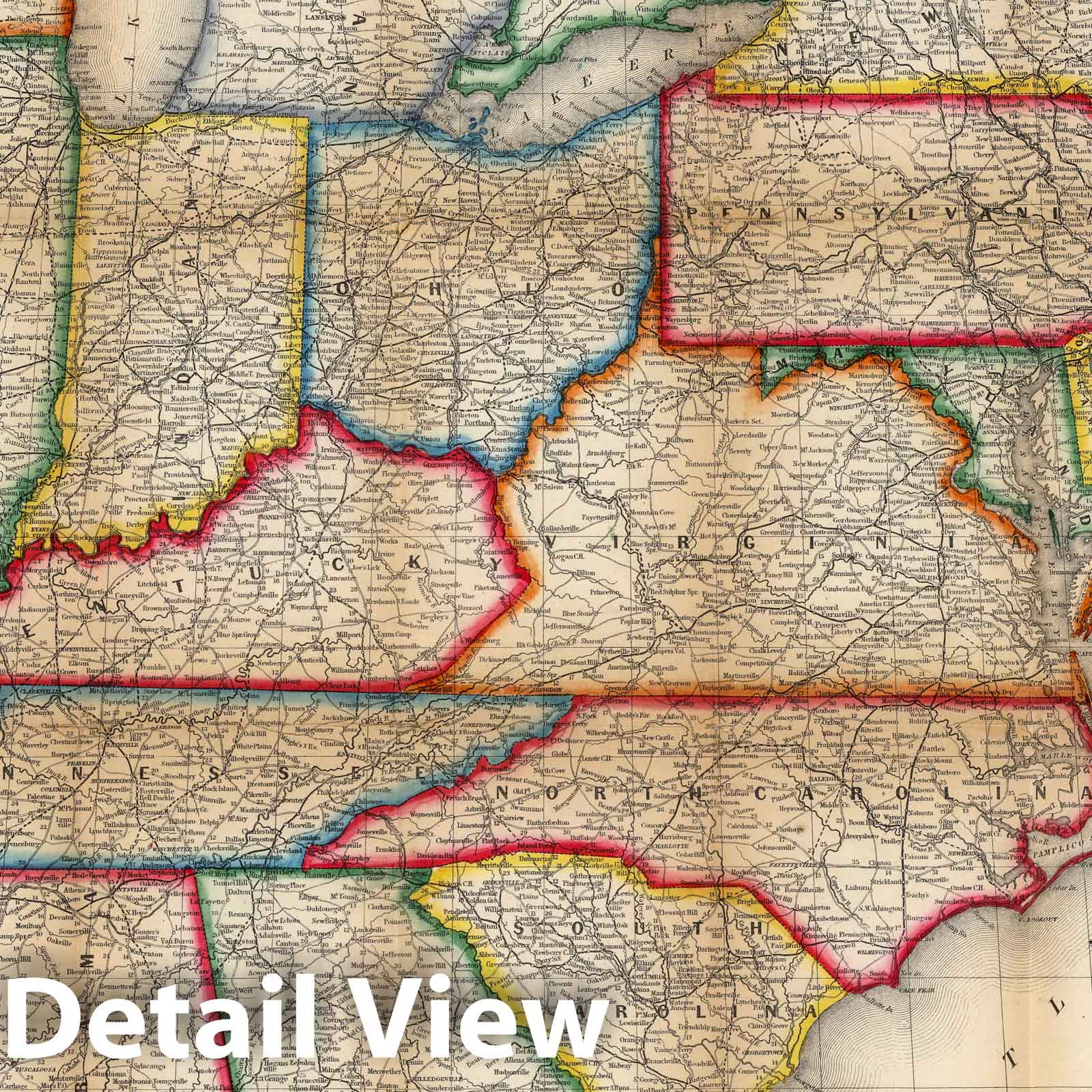 United States - Railroad Map, 1856 - Historical Map Print