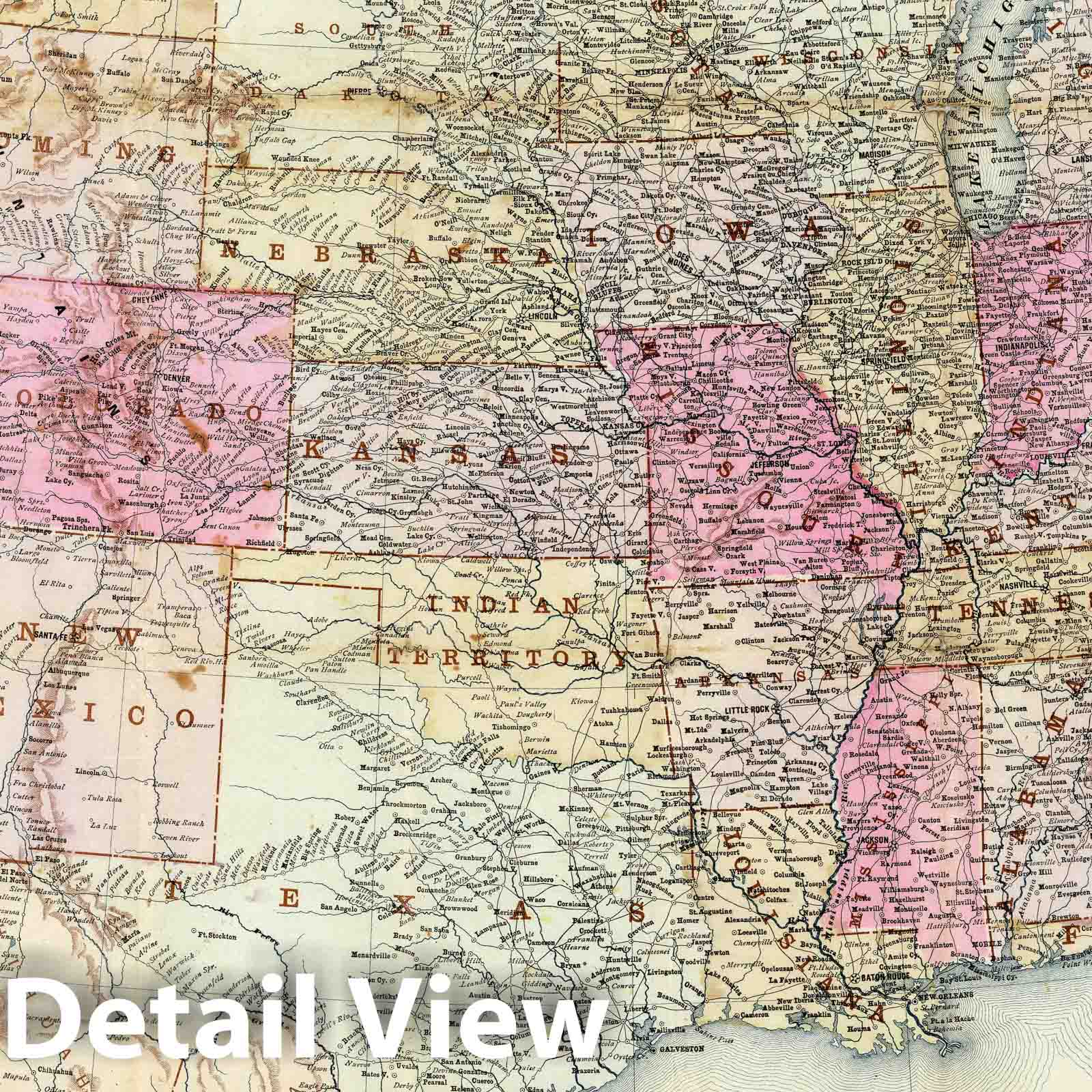 United States - Railroad Map, 1891 - Historical Map Print