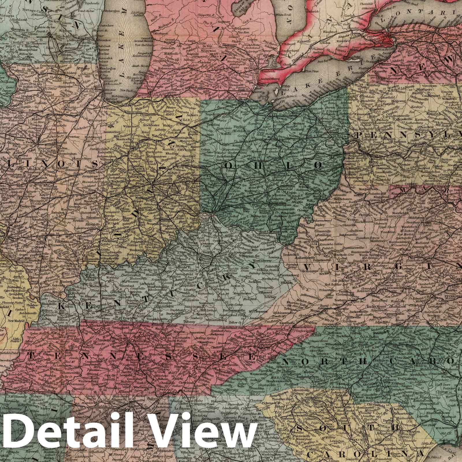 United States - Railroad Map, 1856 - Historical Map Print