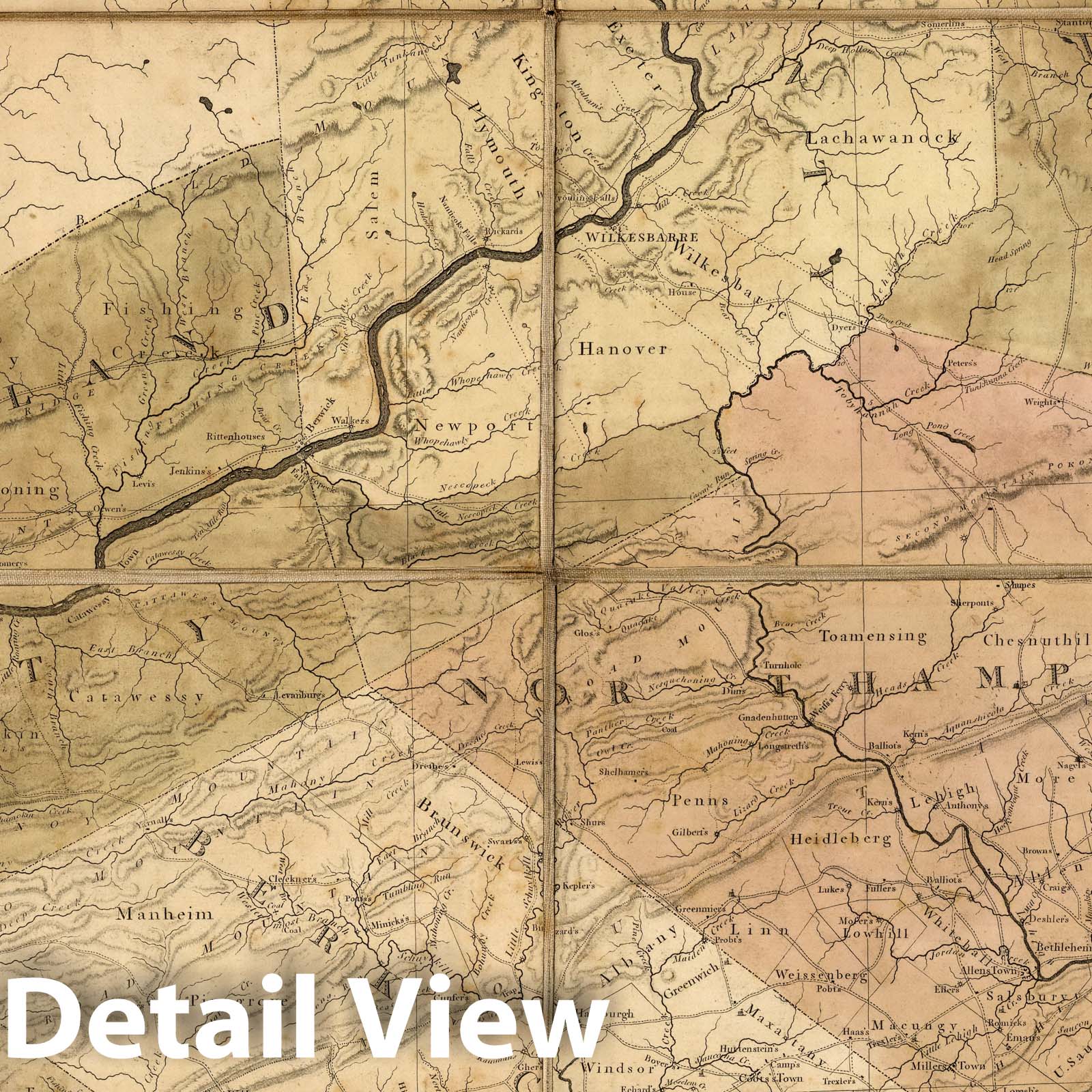 Pennsylvania 1792 Historical Map Print