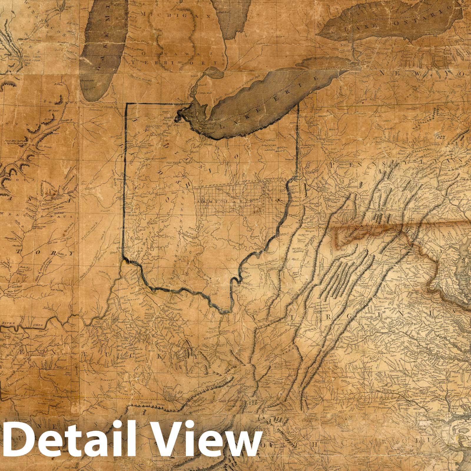 United States with Louisiana - Postal Map, 1806 - Historical Map Print