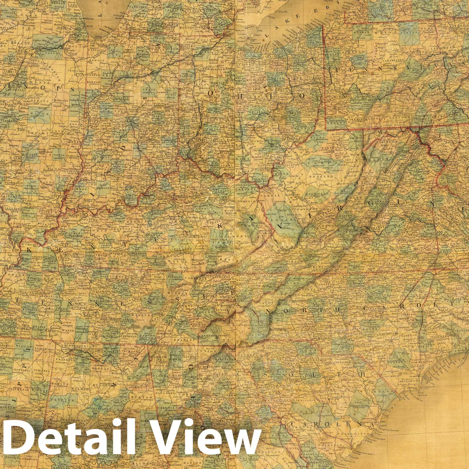 United States - Postal Routes, 1842 - Historical Map Print